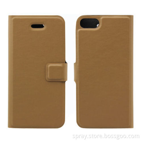 Slim Leather Book Cover Wallet Design for iphone 5S, Soft TPU Holder Inside